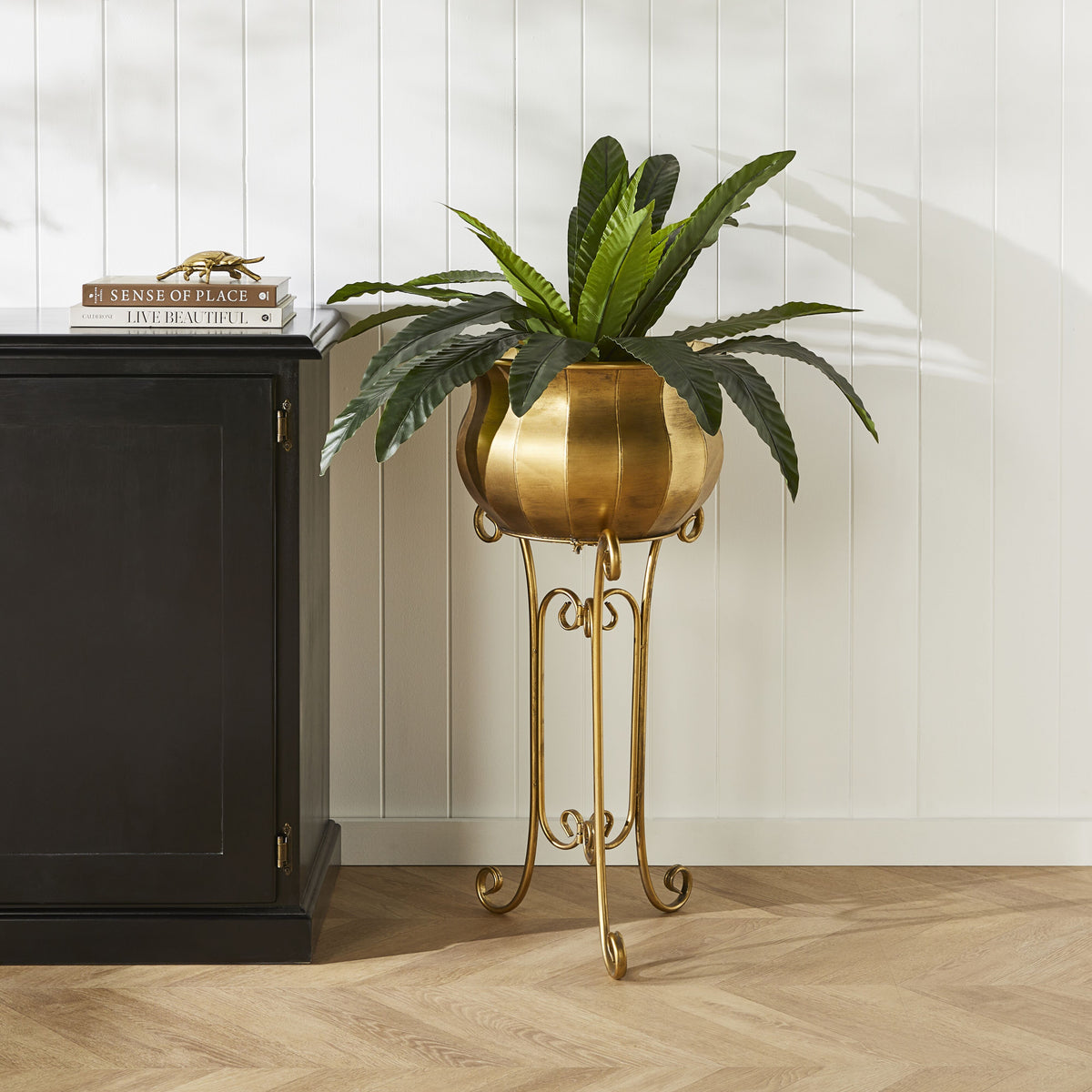 brass plant pot nz Jiya Metal Plant Stand 38x38x80cm – Early Settler NZ