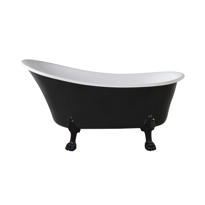Alto Black Bath 1520mm with Black Feet Package