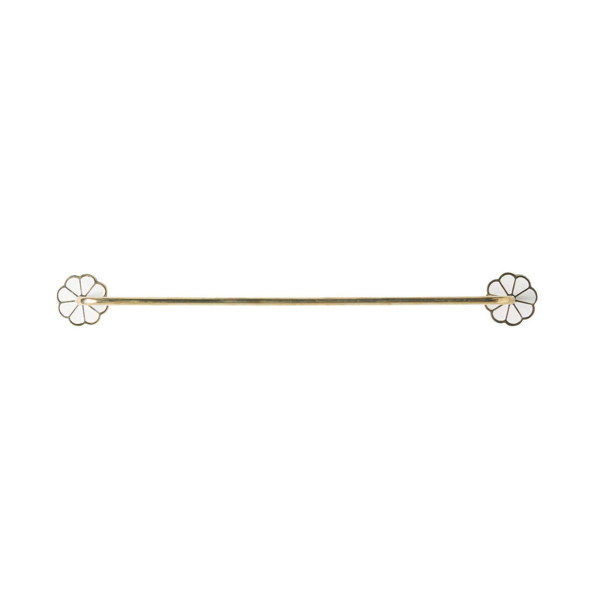 Flora Single Towel Rail 600mm Polished Brass Early Settler NZ