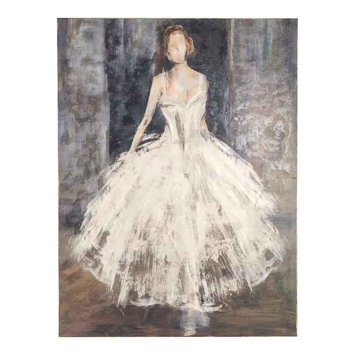 Galleries Lady In White Gold Leaf Siding Canvas Print 160x120cm