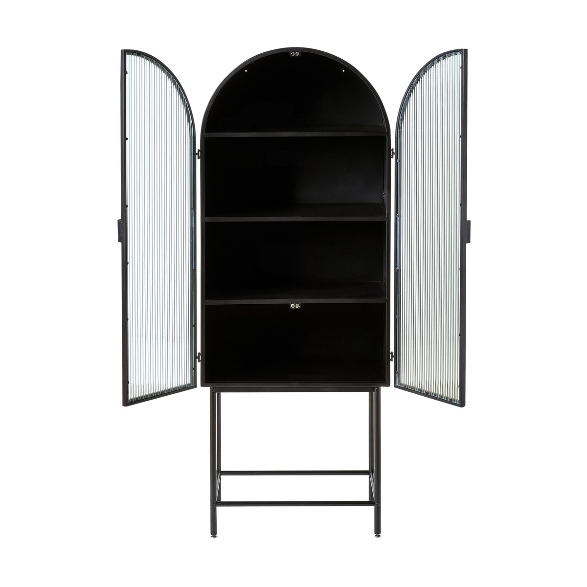 Nero 2 Door Arched Display 180 x 70cm Black Early Settler NZ
