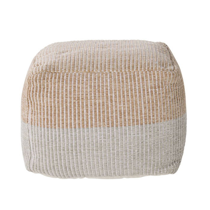 Bronte Colour-Blocked Square Pouf