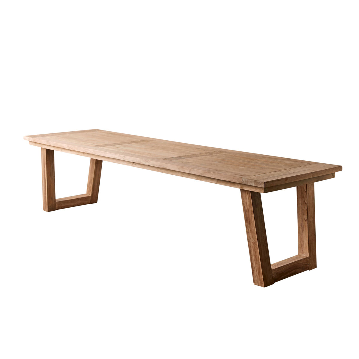 Kadara Reclaimed Teak Dining Table 320cm with 8 Caden Aluminium Dining