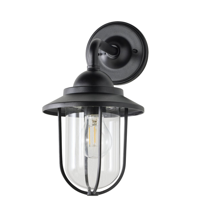 Devon 1 Light Exterior Wall Bracket Black