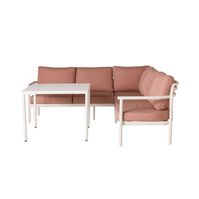 Milly Sofa Set with Dining Table Pink