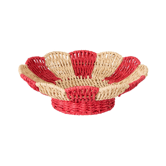 Mistletoe Christmas Scalloped Pedestal Bowl
