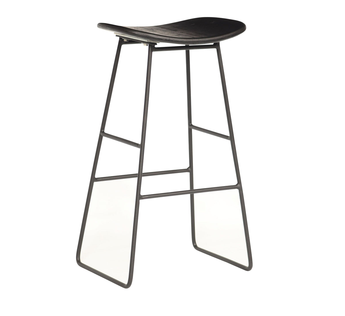 Spence Recycled Teak Stool 40x30x64cm Black Early Settler NZ