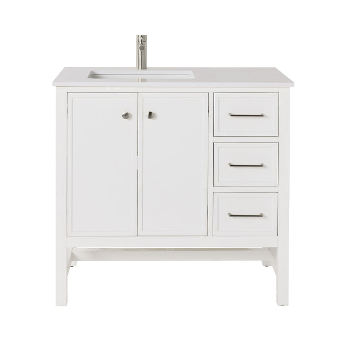 Liam Single Vanity White 940mm