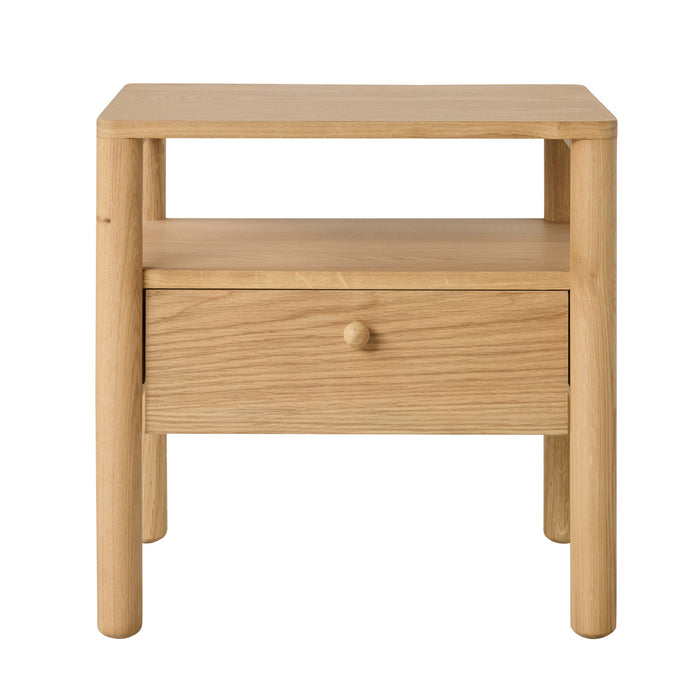 Spintara 1 Drawer Bedside Table Light Oak