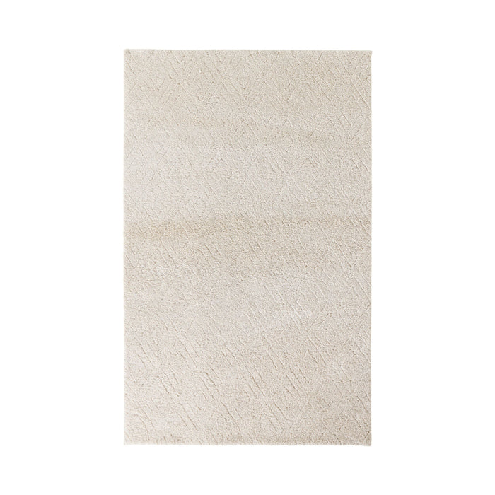 Plush Diamond Rug Cream 150x240cm