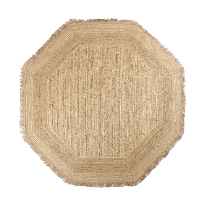 Tulum Braided Octagonal Jute Rug 200cm
