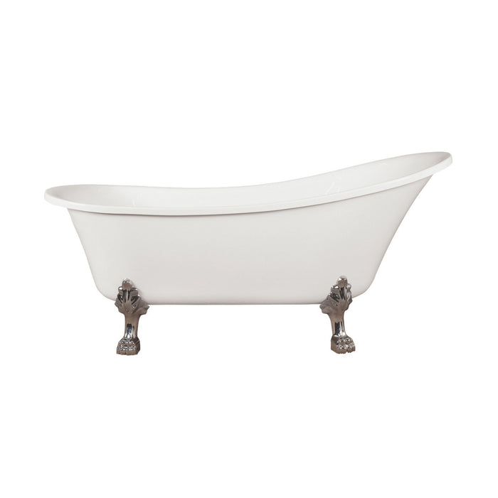 Alto White Bath 1520mm with Chrome Feet Package