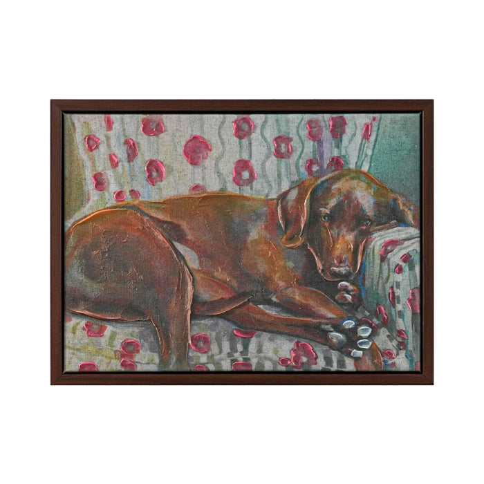 Couch Companions Vizsla Framed Textured Print 40x30cm