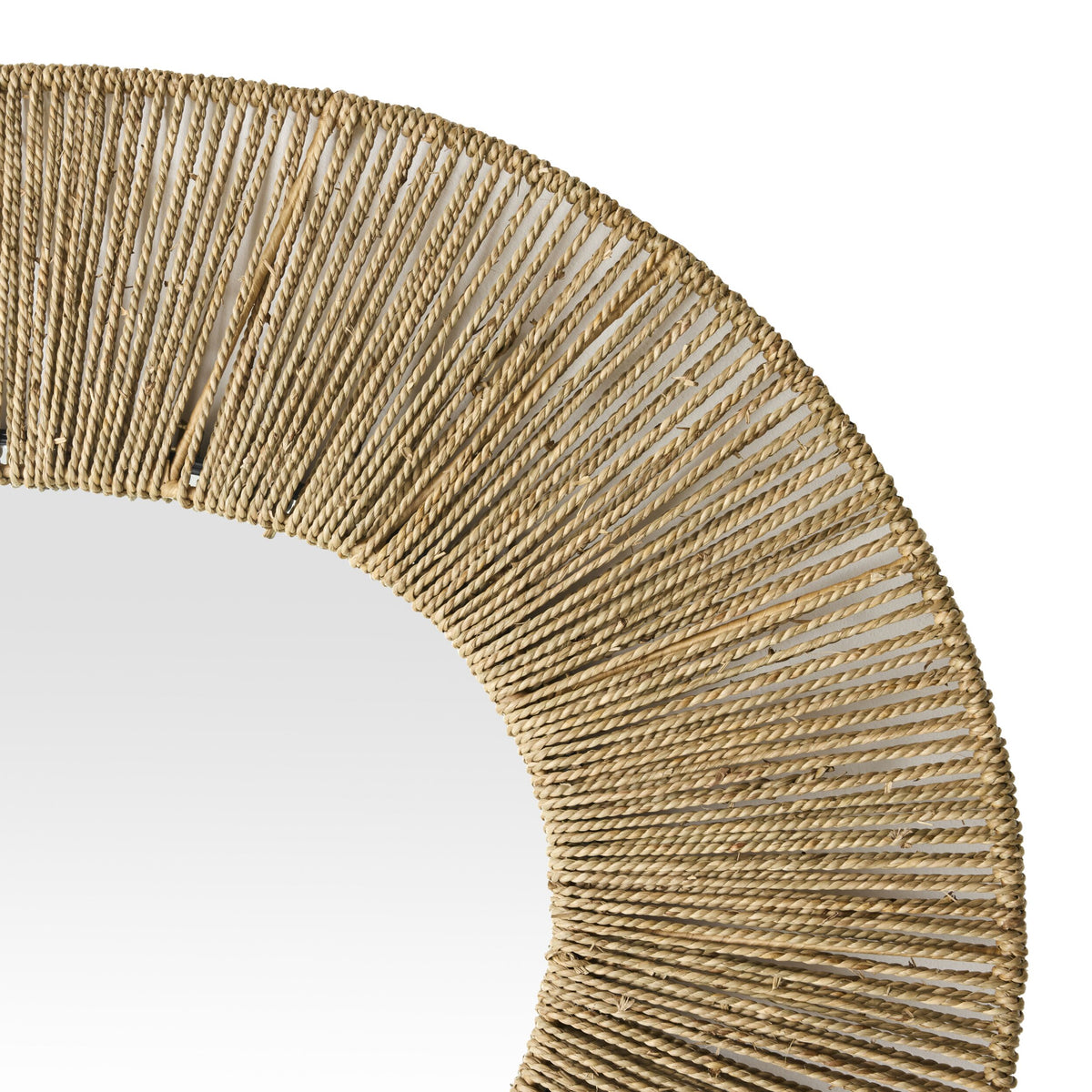 Cassis Twisted Seagrass Oval Wall Mirror 80x2.5x100cm – Early Settler NZ