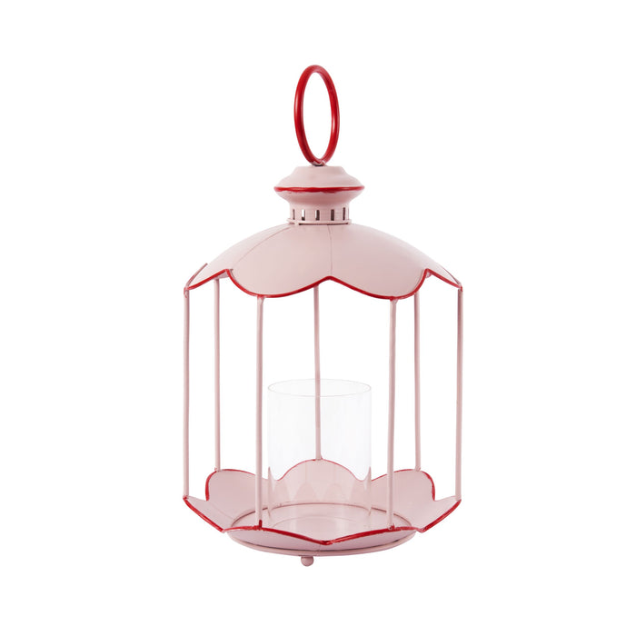 Hattie Scalloped Lantern Rose Smoke
