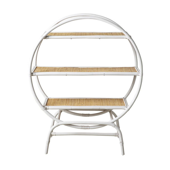 Juniper Rattan Round Shelving Unit