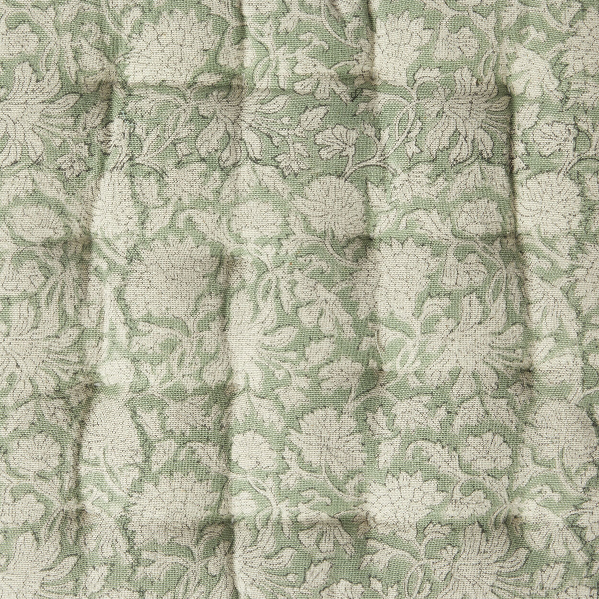 Sorella Mint Flora Seat Cushion 40x40cm Early Settler NZ