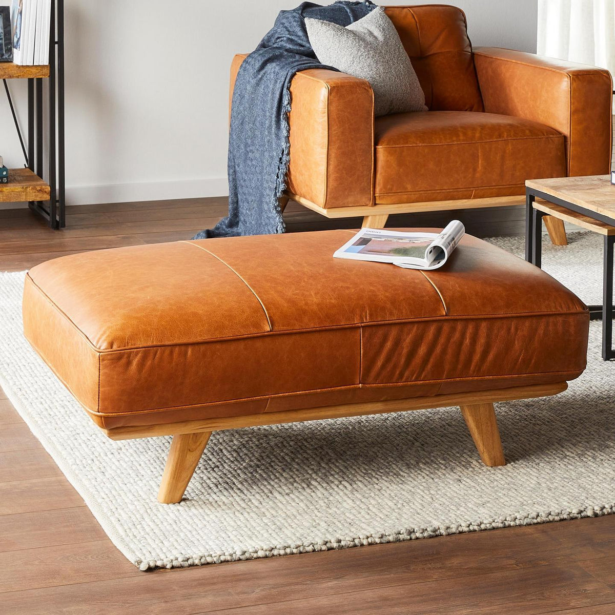 Leather Ottomans