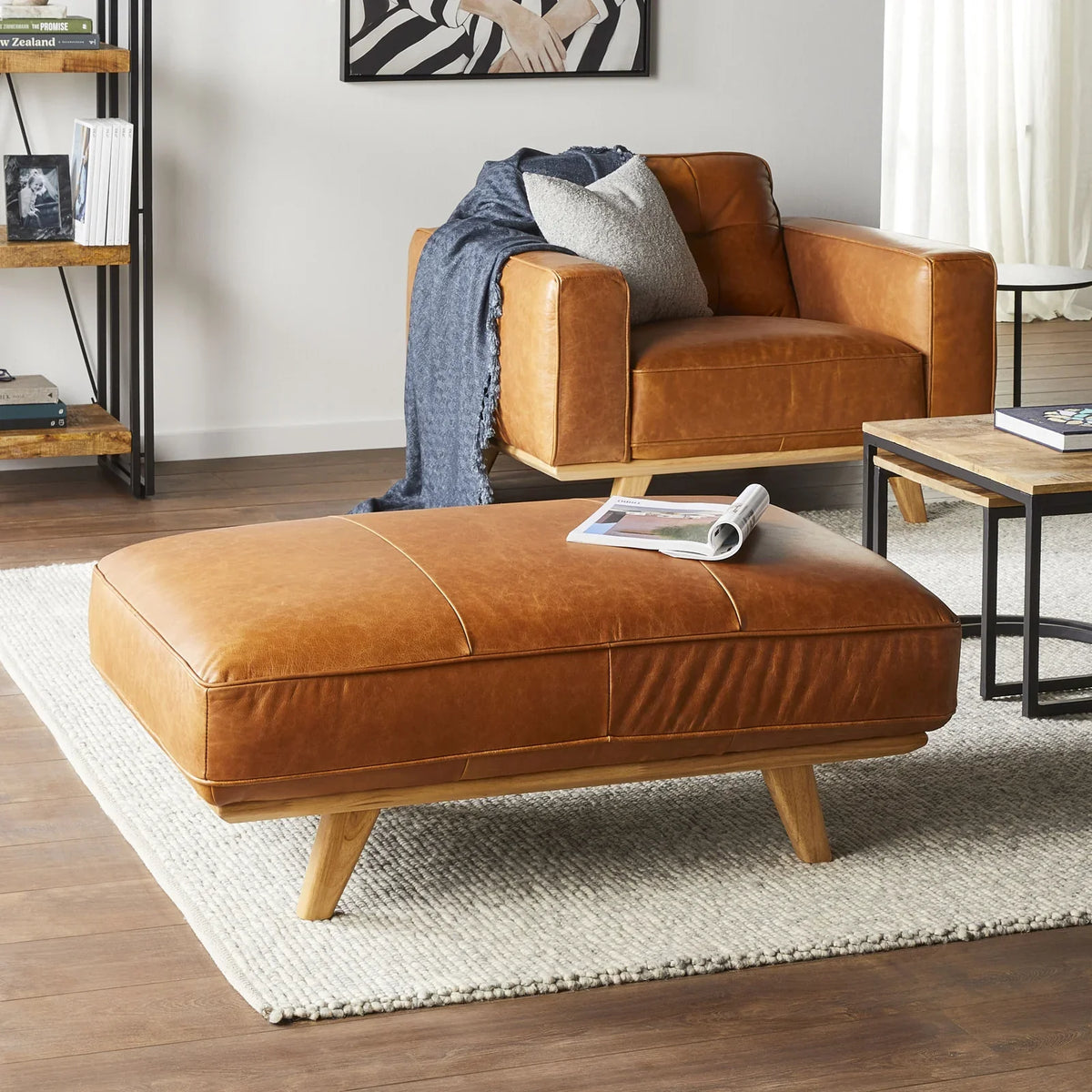 Leather Ottomans