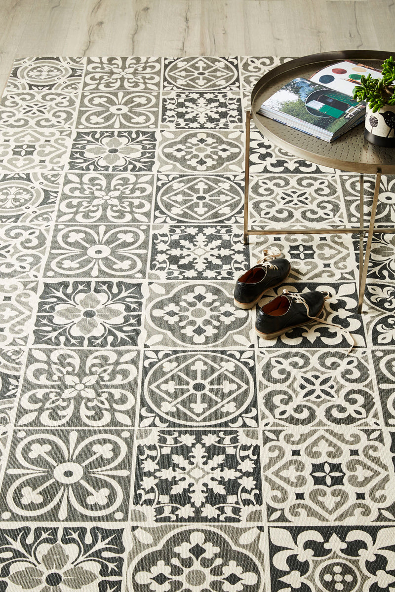 Carrelage Black Tile Hand Woven Rug 300x240cm – Early Settler NZ