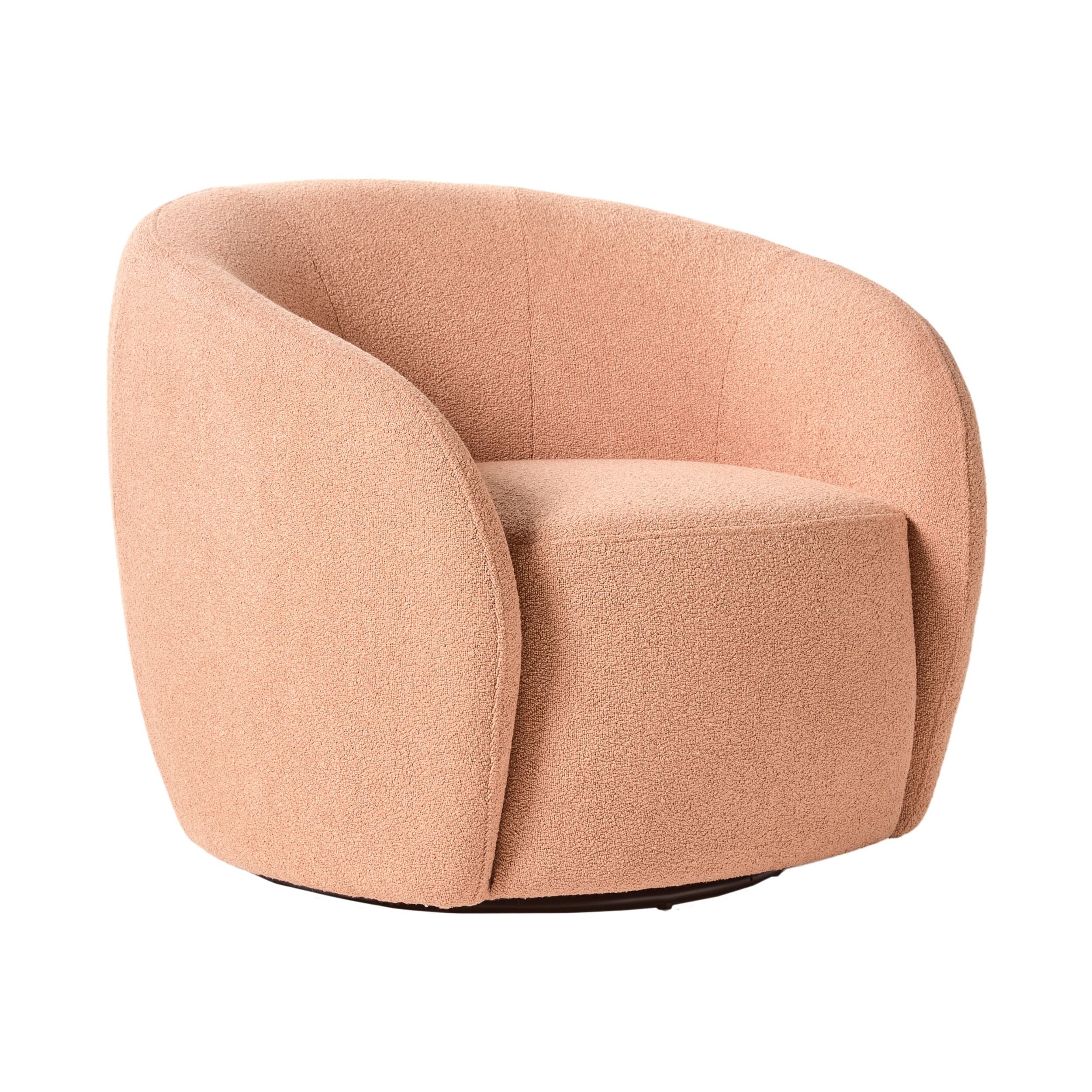 Alessa Swivel Armchair Luna Powder Pink