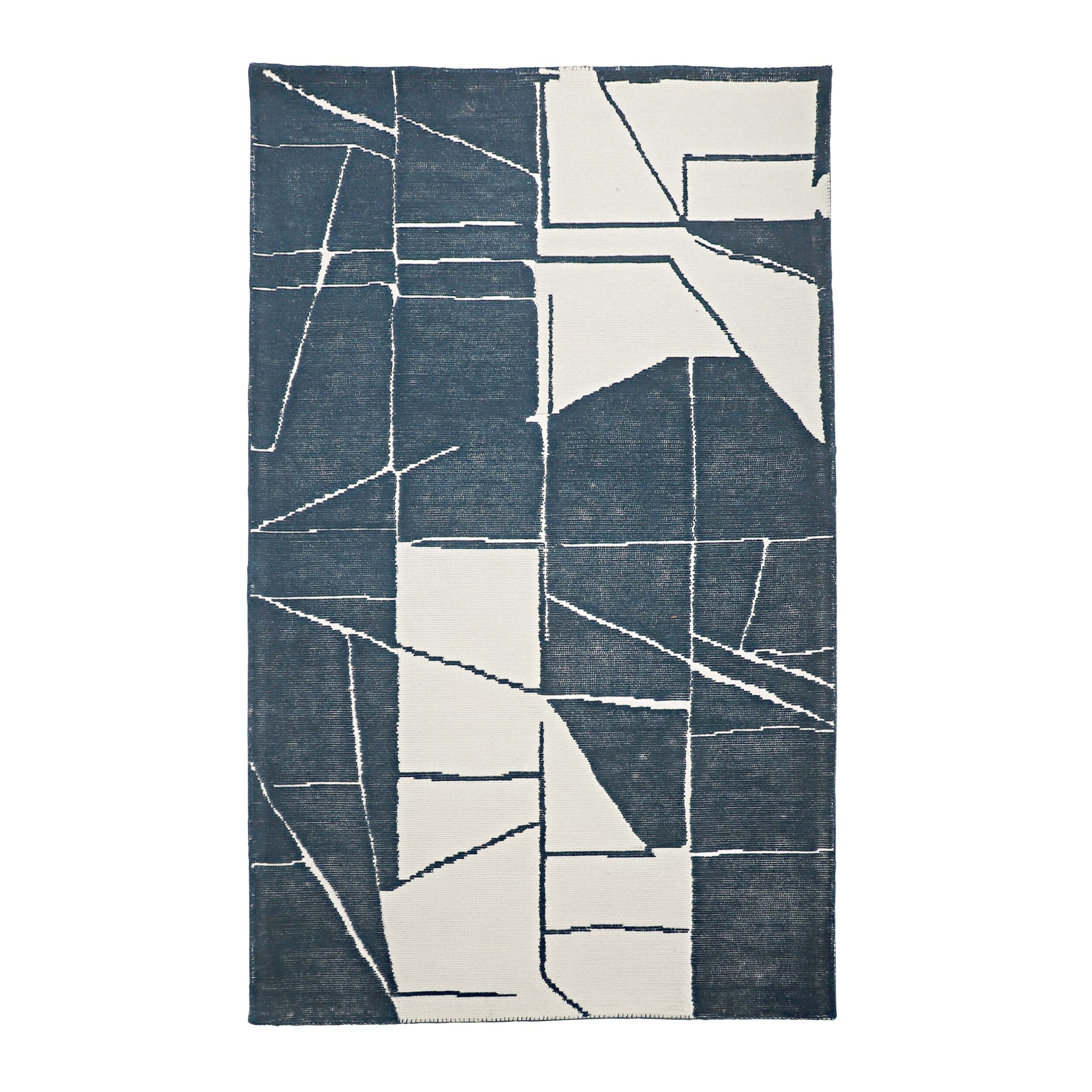 Nova  Abstract Handtufted Navy & Cream Rug 240x150cm