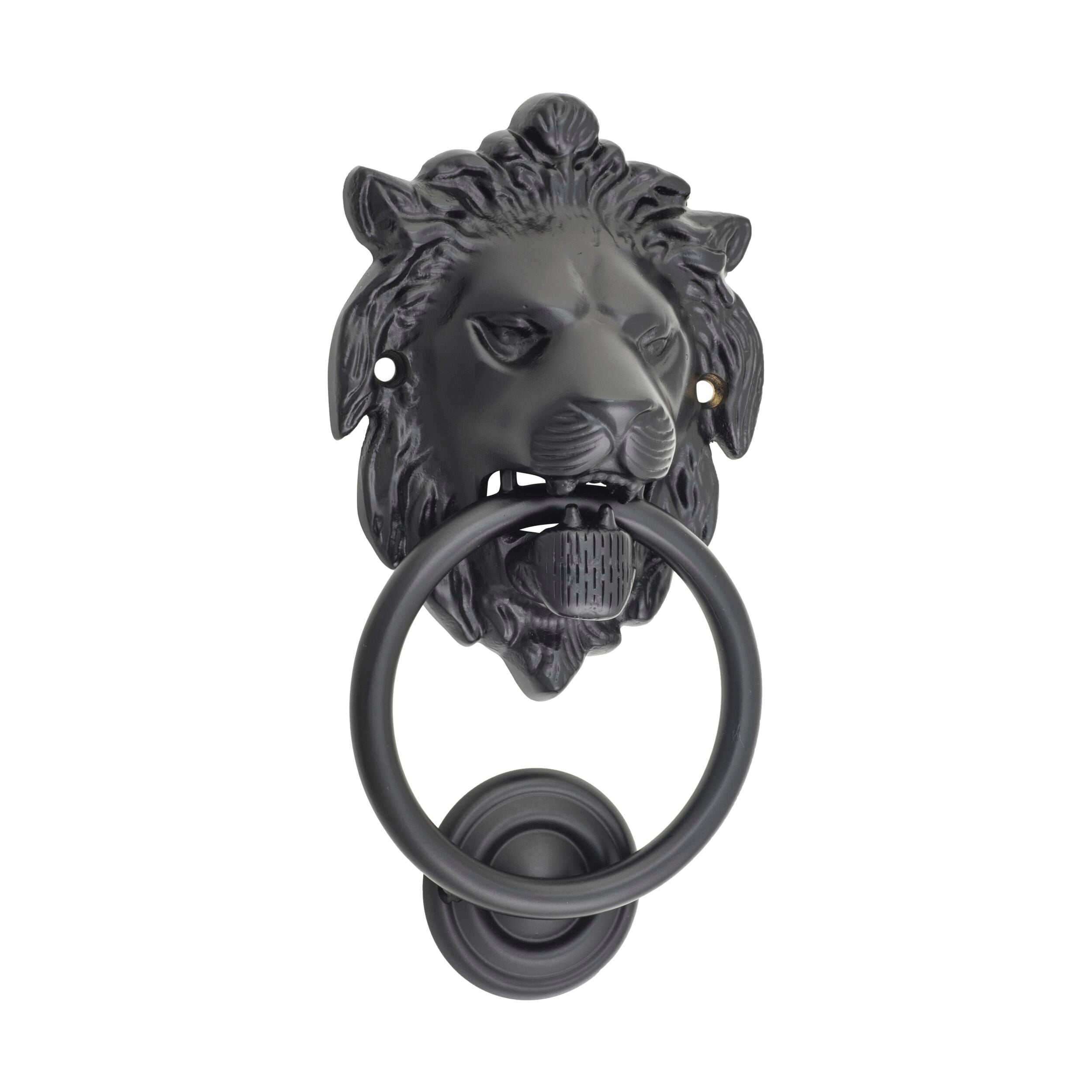 9333 Door Knocker Lion Matte Black D93xP55mm BP103x135mm