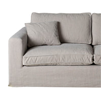 Huxley 3.5 Seater Linen Weave Sofa Natural Cream Custom C-002