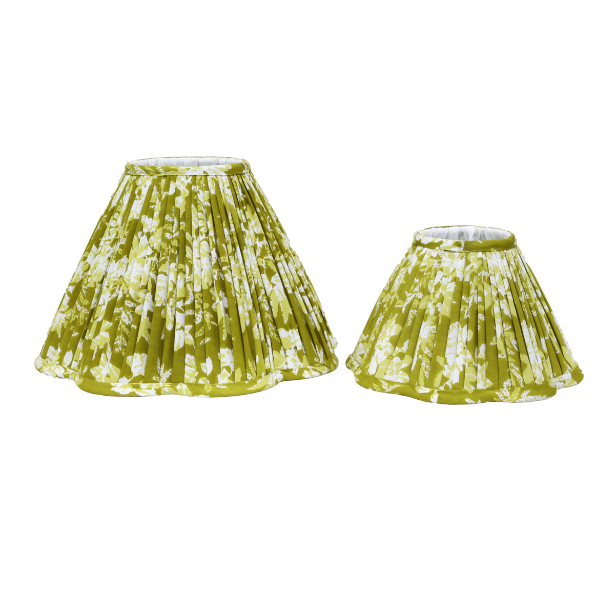 Loni Scallop Tapered Shade Citron Green 25cm