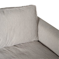 Huxley 2.5 Seater Linen Weave Sofa Natural Cream Custom C-002