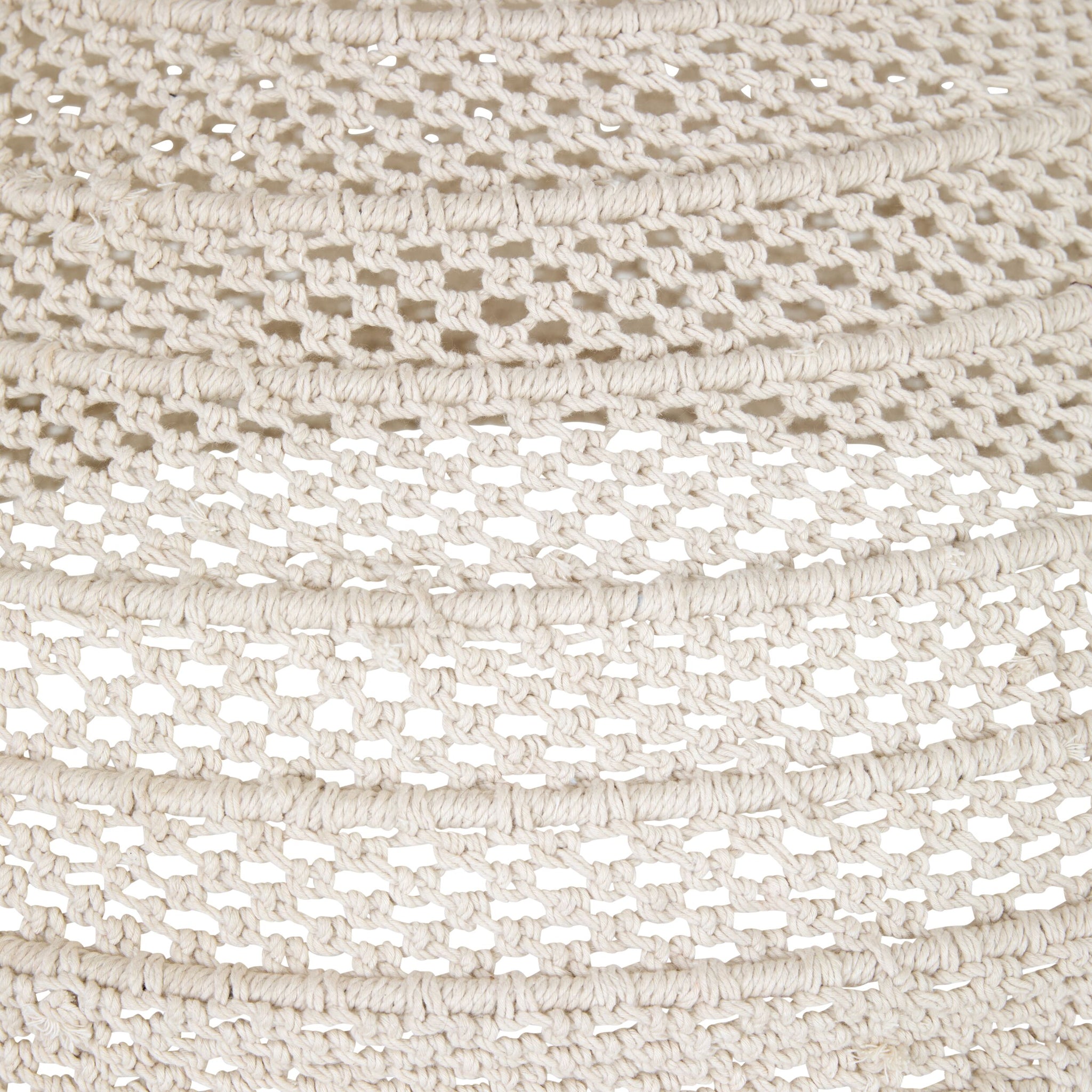 Julio Dome Cotton Rope Pendant White 80x54cm - SHADE ONLY