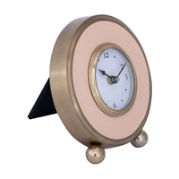 Iron Mantel Clock with Enamel Blush
