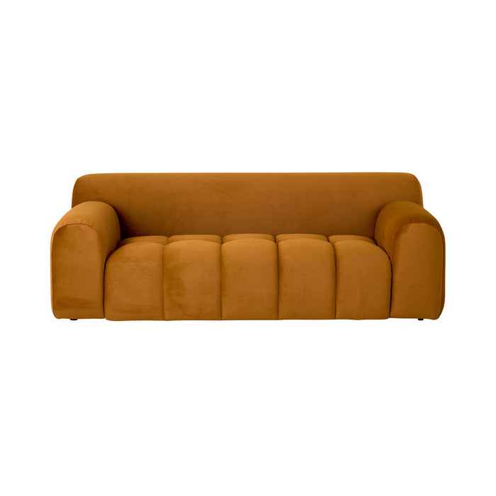 Alexis 2 Seater Velvet Sofa Ochre