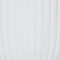 Ribbed Pedestal Urn White 54cm