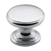 3038 Cupboard Knob Flat Chrome Plated D25xP20mm