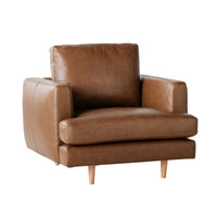 Harrison Leather Armchair Dakota Chestnut