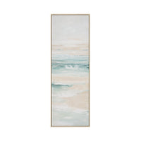 Narrow Ocean Framed Canvas Print 42.5x122.5cm