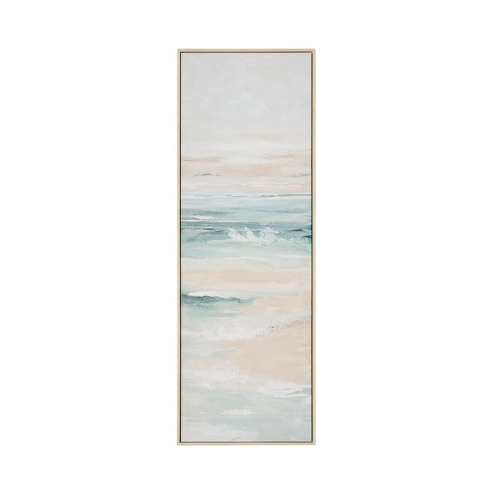 Narrow Ocean Framed Canvas Print 42.5x122.5cm