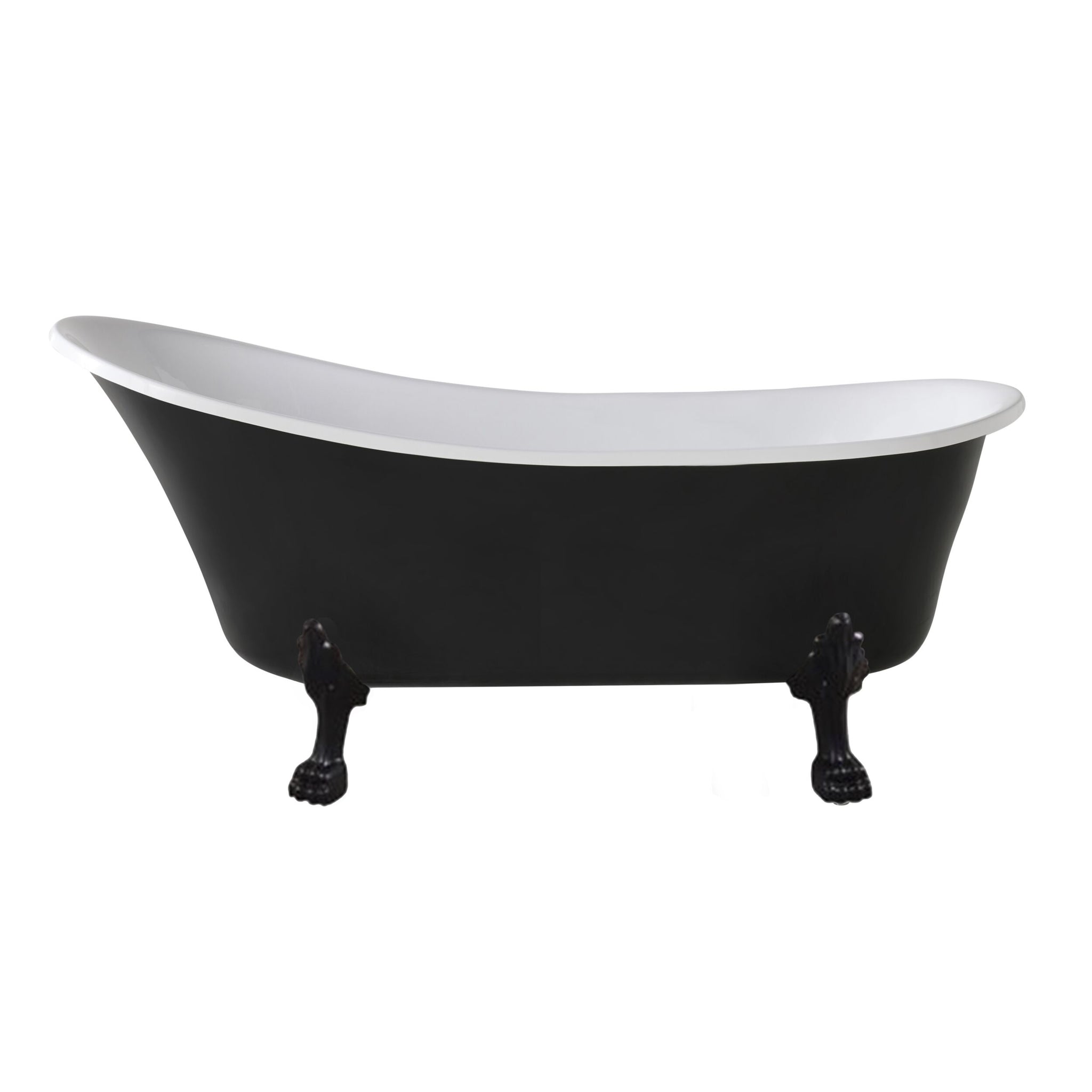 Alto Black Bath 1700mm with Black Feet Package