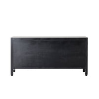 Sansha Low Pigeon Hole Bookcase Black and Turquoise