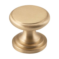 6691 Cupboard Knob Flat Satin Brass D25xP20mm