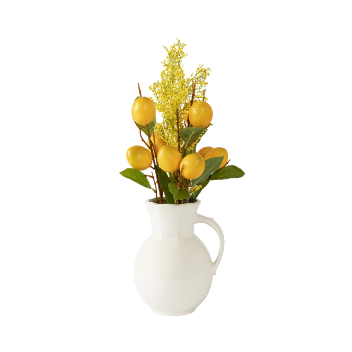 Folia Lemon Arrangement in Ceramic Jug