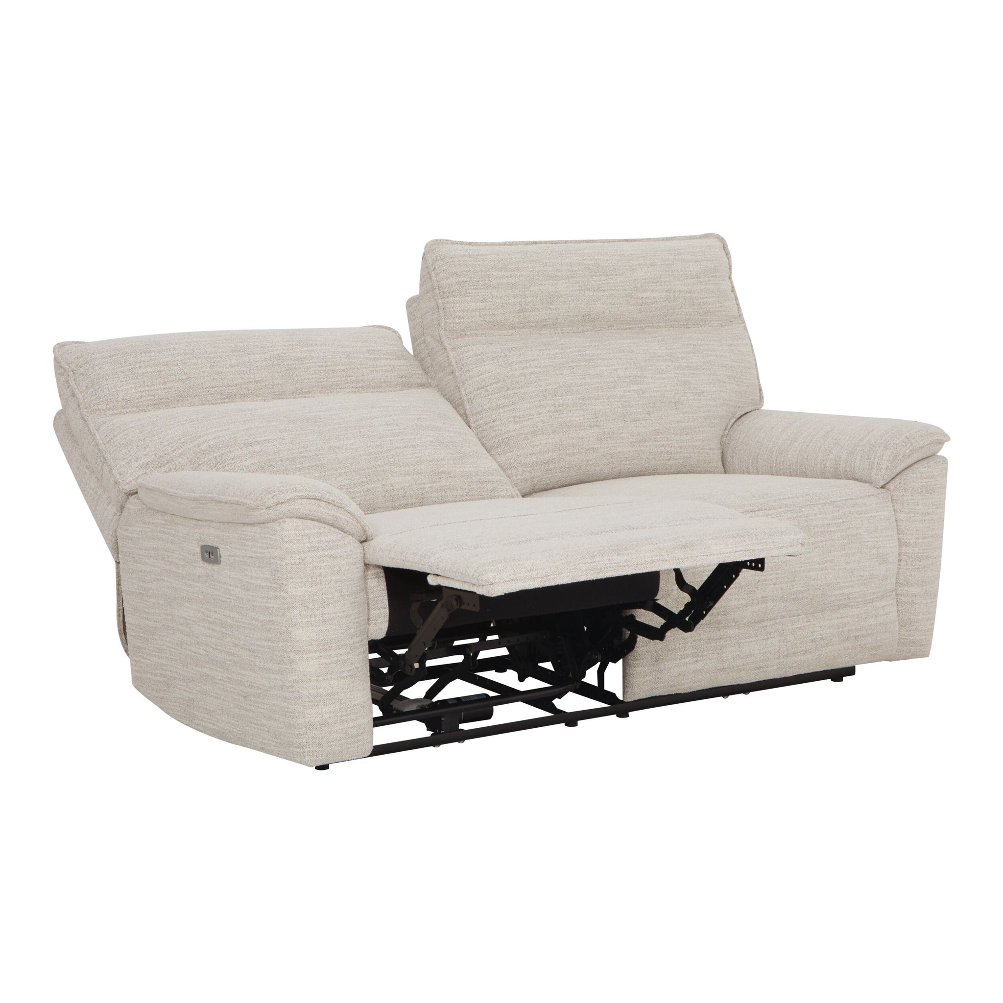 Dillon 3 Seater Recliner Natural Textured Slub