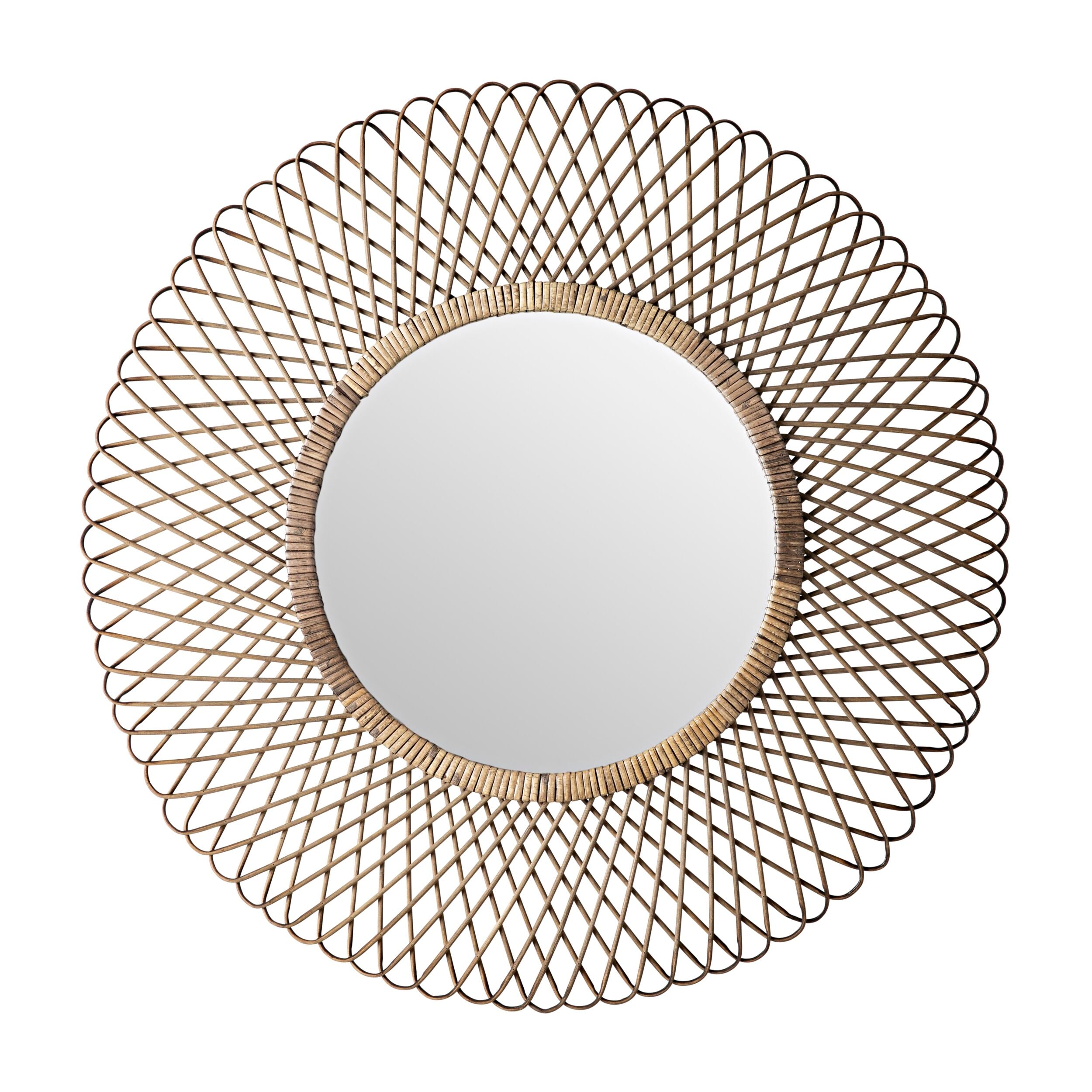 Rattan Circular Mirror 86cm