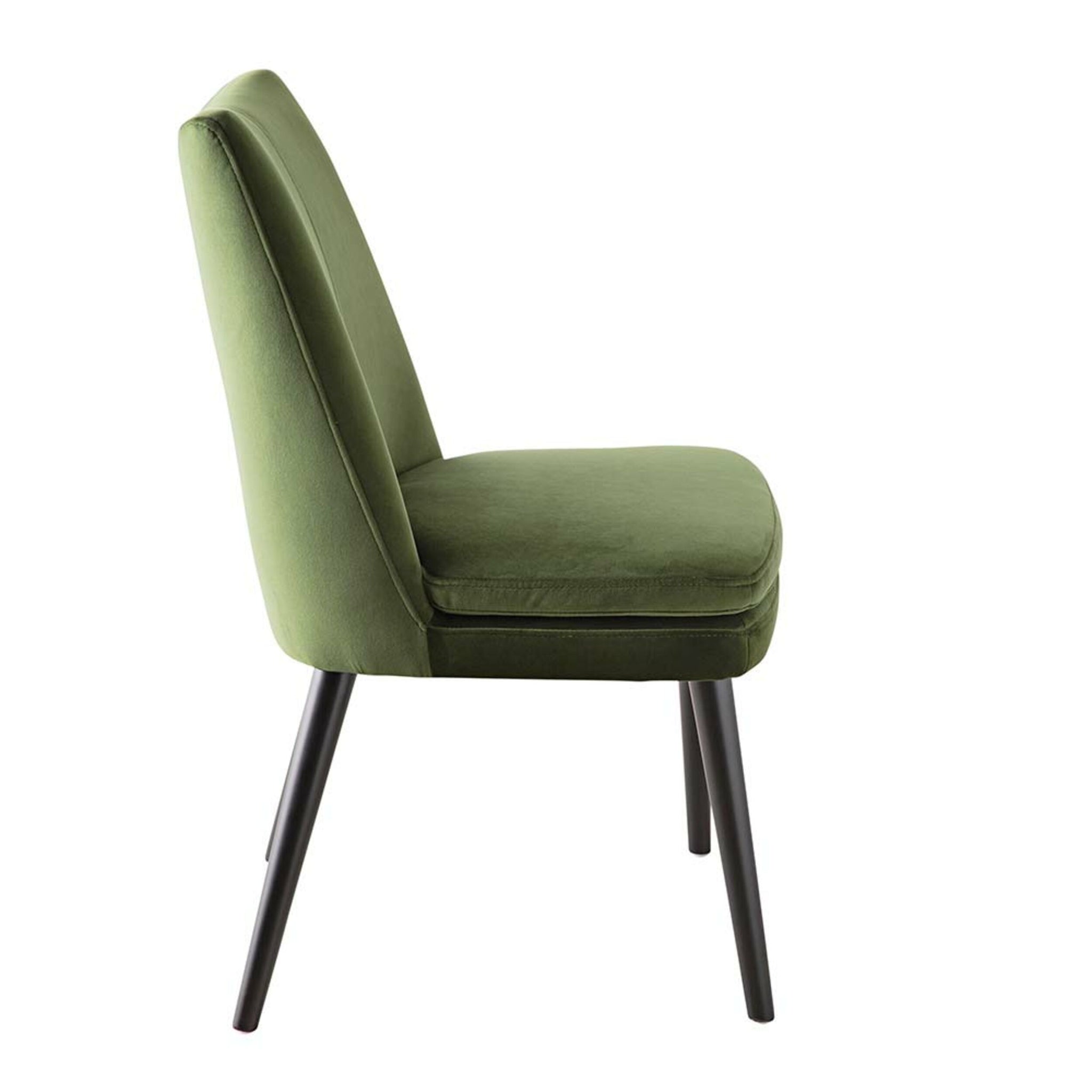 Aura Velvet Dining Chair Olive Green