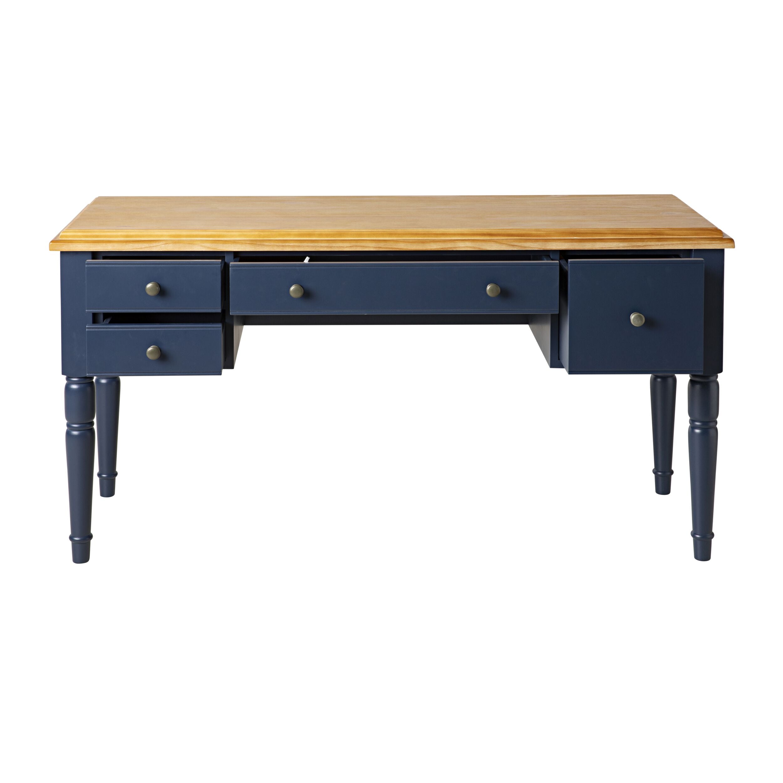 Clover 4 Drawer Desk Navy Blue