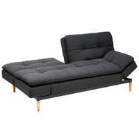 Da Vinci 2 Seater Fabric Sofa Bed Charcoal Grey
