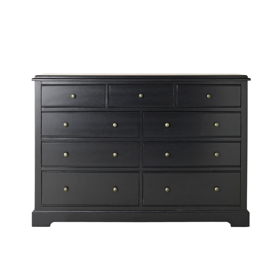 Clover 9 Drawer Chest Black – Early Settler NZ