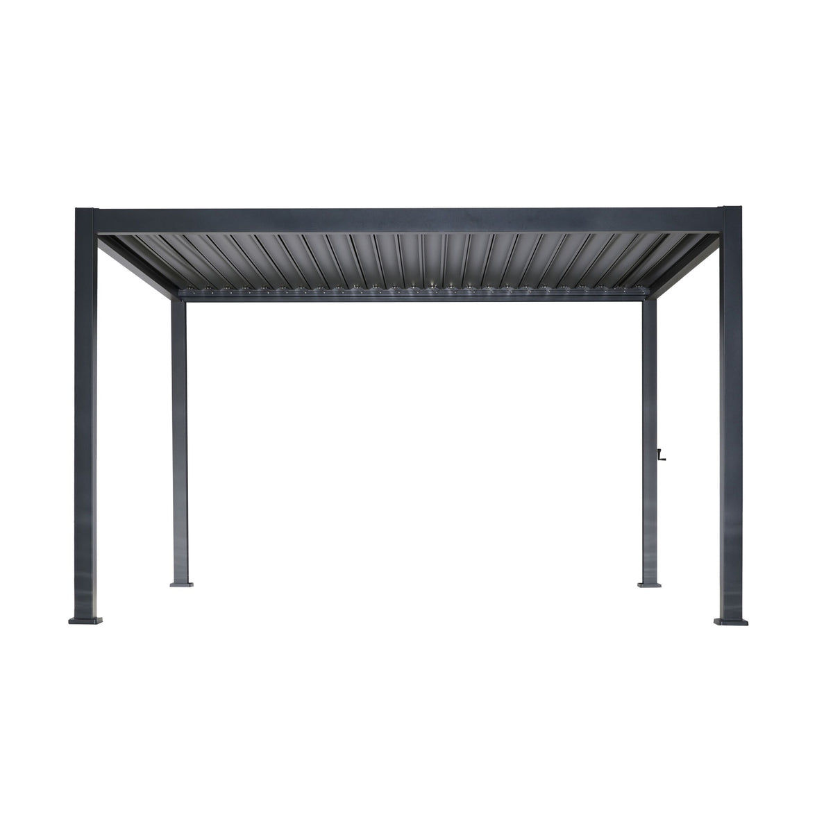 Sanctuary Louvered Aluminium Pergola Charcoal 3x4m