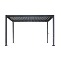 Sanctuary Louvered Aluminium Pergola Charcoal 3x4m